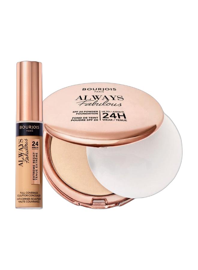 BOURJOIS PARIS Always Fabulous The Sculptor Concealer – 200 –Vanilla & Always Fabulous Powder Foundation - 210 - Vanilla, 7Grams Bundle - Image 1